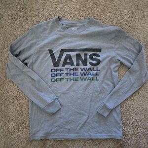 Vans Heather Gray Long Sleeve Tee with Logo